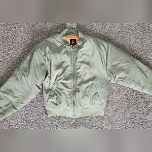 Green Bomber Jacket, Girl's XL